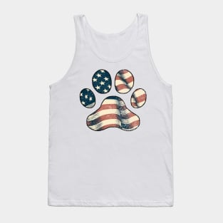 Patriotic Paw Tank Top